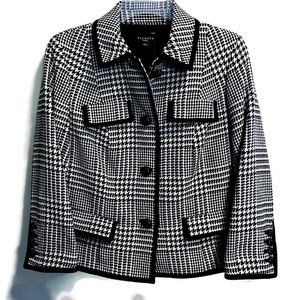 Talbots Petites Houndstooth Blazer Women’s Size 6 Petite